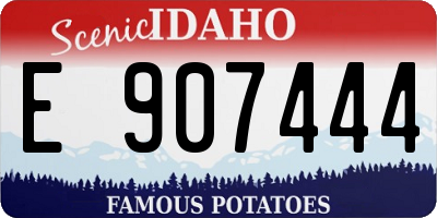 ID license plate E907444