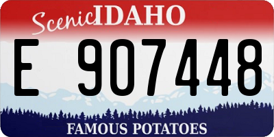 ID license plate E907448