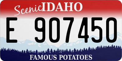 ID license plate E907450