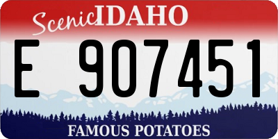 ID license plate E907451