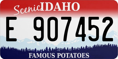 ID license plate E907452