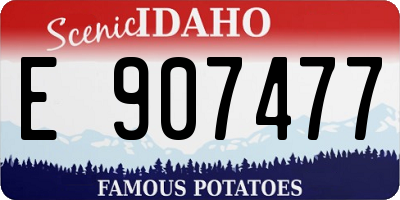 ID license plate E907477