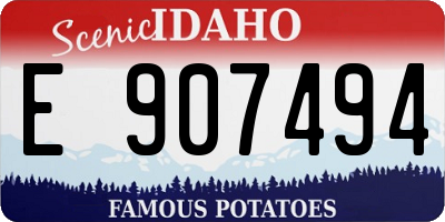 ID license plate E907494
