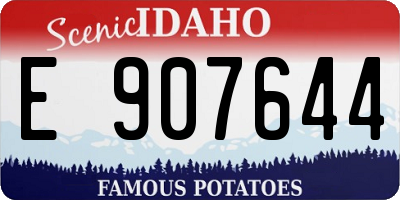 ID license plate E907644