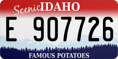 ID license plate E907726