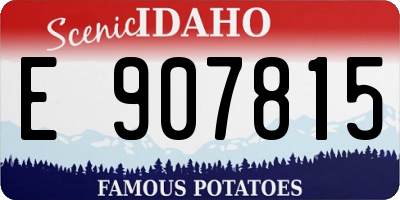 ID license plate E907815