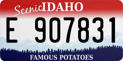 ID license plate E907831