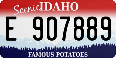 ID license plate E907889