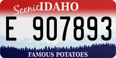 ID license plate E907893
