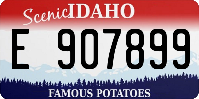 ID license plate E907899