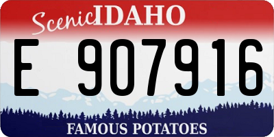 ID license plate E907916