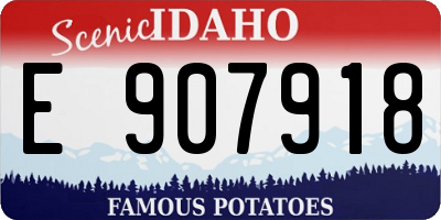 ID license plate E907918