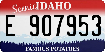 ID license plate E907953