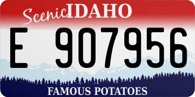 ID license plate E907956