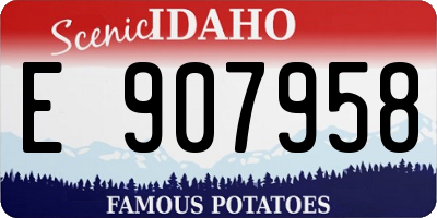 ID license plate E907958