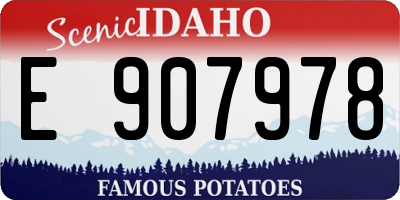 ID license plate E907978