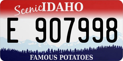 ID license plate E907998