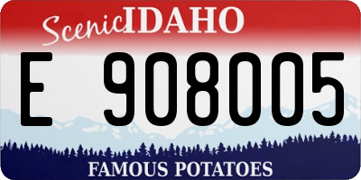 ID license plate E908005