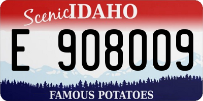 ID license plate E908009