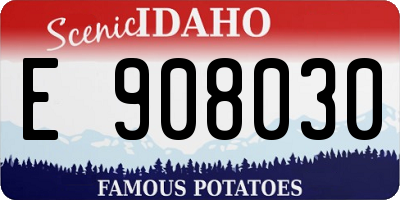 ID license plate E908030