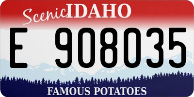 ID license plate E908035