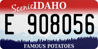 ID license plate E908056