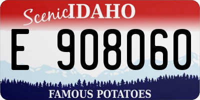 ID license plate E908060