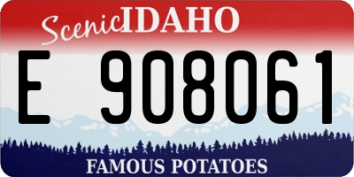 ID license plate E908061