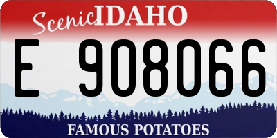 ID license plate E908066