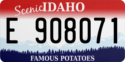 ID license plate E908071