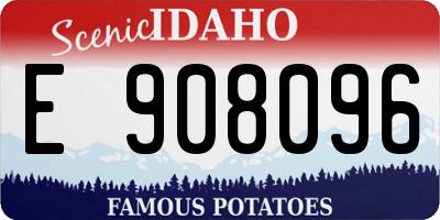ID license plate E908096