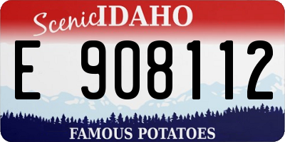 ID license plate E908112