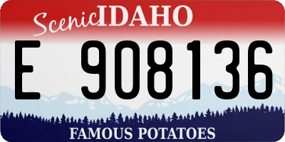 ID license plate E908136