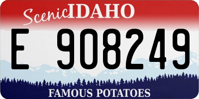 ID license plate E908249