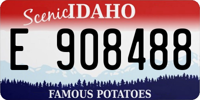 ID license plate E908488