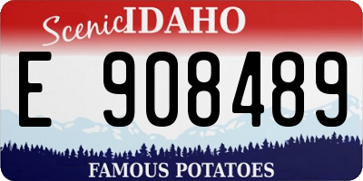 ID license plate E908489