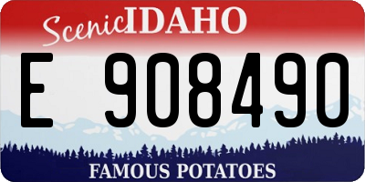 ID license plate E908490