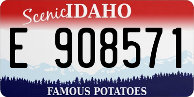 ID license plate E908571