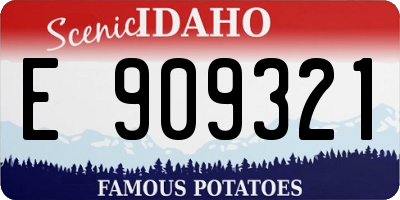 ID license plate E909321