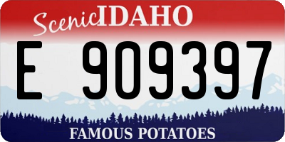 ID license plate E909397