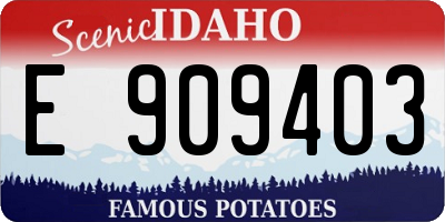 ID license plate E909403