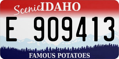 ID license plate E909413