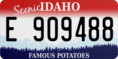 ID license plate E909488