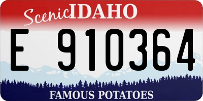 ID license plate E910364