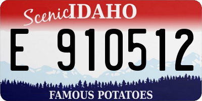 ID license plate E910512