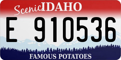 ID license plate E910536