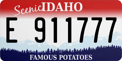 ID license plate E911777