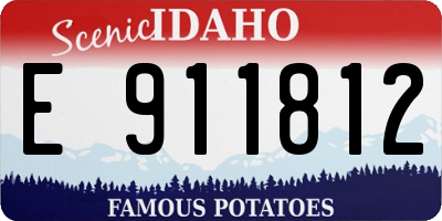 ID license plate E911812