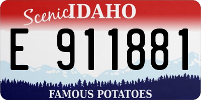 ID license plate E911881