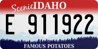 ID license plate E911922